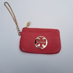 Tory Burch  Orange Wristlet Gold Hardware
